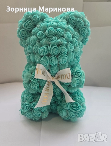 Мече от рози, 20 см, снимка 6 - Други - 52130727