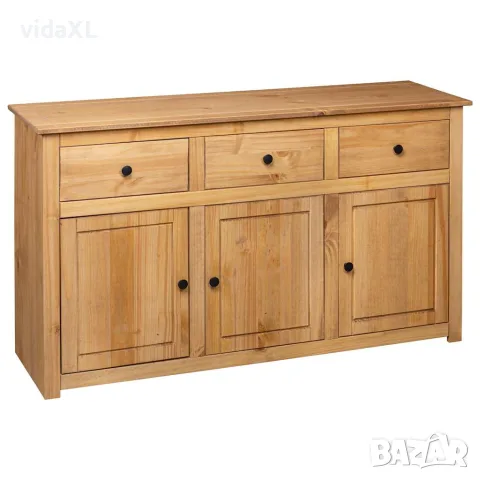 vidaXL Сайдборд, 135x40x80 см, бор масив, стил Панама, снимка 4 - Бюфети - 56146518
