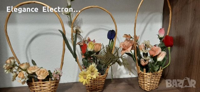 3бр.Кошнички за декорация или украса , снимка 2 - Изкуствени цветя - 35975193
