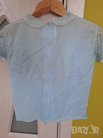 Дамска официална блуза от дантела с подплата р-р S-М, снимка 4 - Блузи с дълъг ръкав и пуловери - 41722326