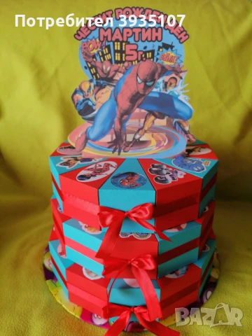 Картонена торта Смърфовете, снимка 18 - Други - 50867417