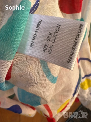 Туника от копринена смес с 3/4 ръкави Lucy Collection, снимка 4 - Туники - 53797742