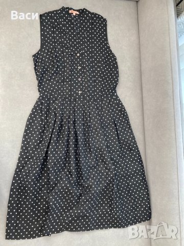 HERZ MODEN копринена рокля на точки, снимка 11 - Рокли - 41332835