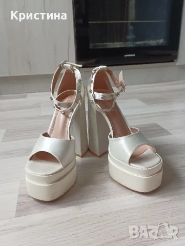 Сандали на ток-бели, снимка 3 - Сандали - 50386494