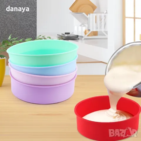 5809 Силиконова тавичка за печене форма за блатове, 20x6cm, снимка 2 - Форми - 49477391