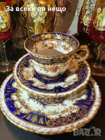 Edwardian Crown Staffordshire England  Circa 1907 - великолепен, и уникално красив Код P1888, снимка 4 - Декорация за дома - 53332078