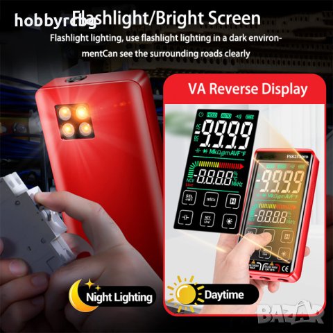 Мултицет със сензорен дисплей, NCV и измерване на 9 параметъра, снимка 10 - Други инструменти - 41652530