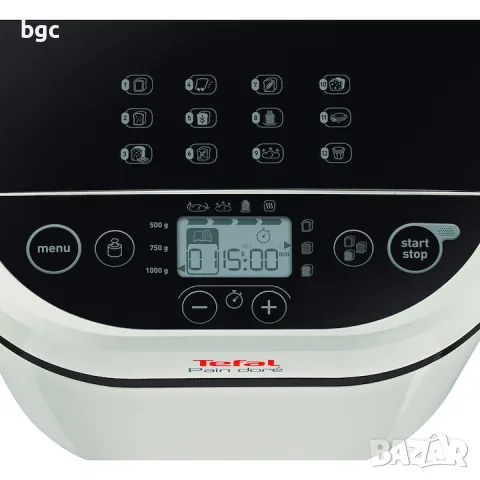 НОВА  Хлебопекарна Tefal Pain Doré PF210138, 700 W, 1000 гр, 12 програми, 3 настройки, Бял/Черен , снимка 4 - Хлебопекарни - 56192389