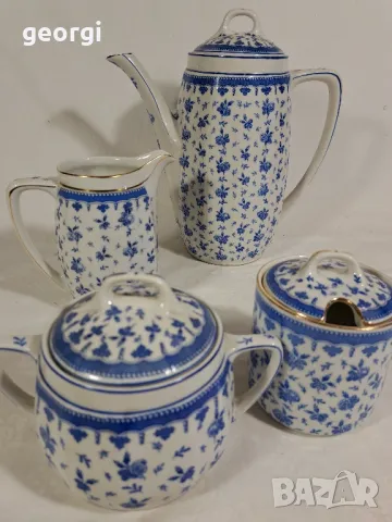 немска порцеланов сервиз KPM синя роза   10/5, снимка 7 - Сервизи - 48336897