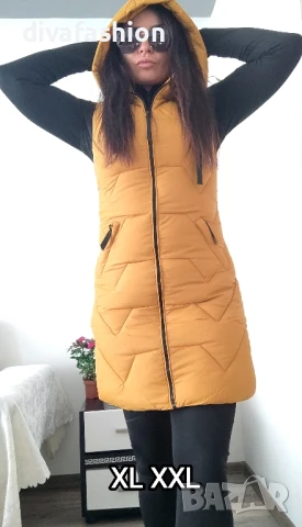 ✅Дамски елек - грейка дълъг с качулка L XL XXL Удобен! Практичен! Качествен! Поръчай на 📱💌, снимка 6 - Елеци - 47083631