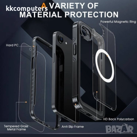 Apple iPhone 16e RedPepper Tempered Glass MagSafe Калъф и Протектор, снимка 5 - Калъфи, кейсове - 52687413