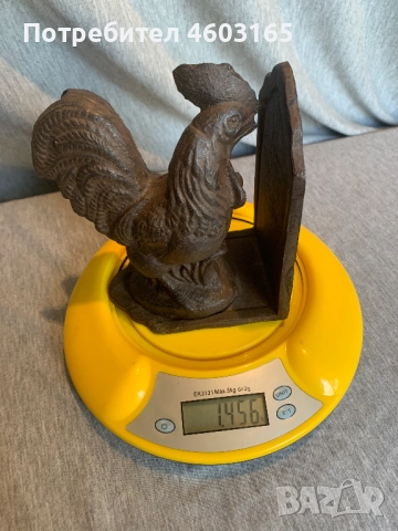 чугунен стопер за книги петел , снимка 7 - Антикварни и старинни предмети - 52921708