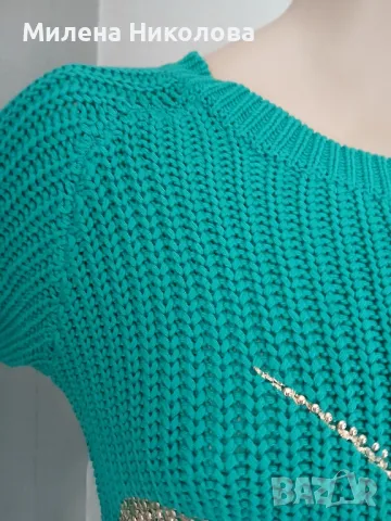 Нов зелен пуловер   М/Л, снимка 5 - Блузи с дълъг ръкав и пуловери - 49546888