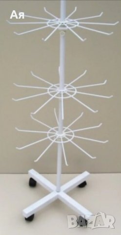 Стелаж въртележка бял 7 нива, снимка 2 - Стелажи и щандове - 44250373