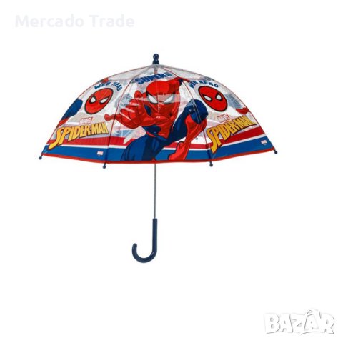 Чадър Mercado Trade, За момче, Спайдермен, Прозрачен, снимка 2 - Чадъри - 35705465