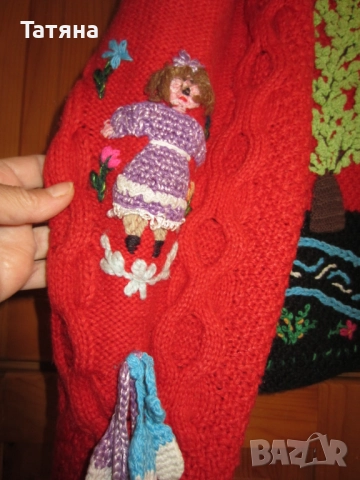 ПУЛОВЕР   И ЖИЛЕТКА -ръчно плетиво, снимка 6 - Блузи с дълъг ръкав и пуловери - 12566834