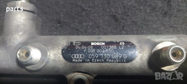 Лява Горивна Рейка 3.0TDI - 2.7TDI Ауди А6 C6 4F - A4 B7 - VW Файтон - Туарег 059130089D N, снимка 3 - Части - 39955845