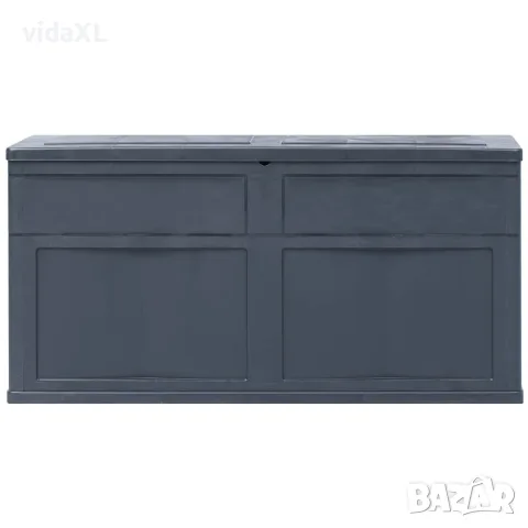 vidaXL Градинска кутия за съхранение, 320 л, черна, снимка 2 - Ракли - 56147592