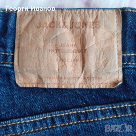 НОВИ БЕЗ ЕТИКЕТ JACK&JONES W36/L30 оригинални дънки Slim Straight Fit Indigo Jeans, снимка 7 - Дънки - 53857590
