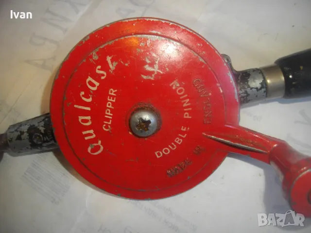Made in ENGLAND - Qualcast Clipper Bouble Pinion 305мм АНГЛИЙСКИ РЪЧЕН МАТКАП МИНИ ДРЕЛКА БОРМАШИНА , снимка 3 - Бормашини - 48299832