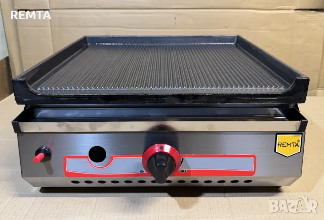 Професионална Газова скара чугунена плоча Оребрена  50х51см с газова защита CE, снимка 7 - Обзавеждане за заведение - 34818501