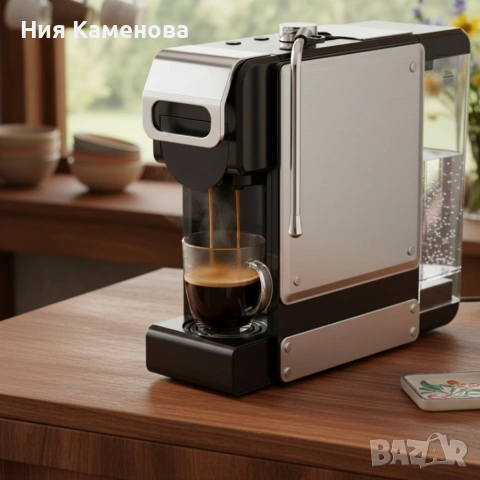 Еспресо машина 8в1 Oliver Voltz OV51171N8M–За капсули и мляно кафе,1450W,19 Bar,5 адаптера5VS1171N8M, снимка 3 - Кафемашини - 53013006