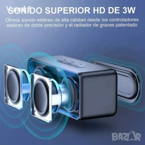 Преносима Bluetooth колонка ,акумулаторни високоговорители, черни,с фм радио стерео и субуфер, снимка 8 - Тонколони - 51054983