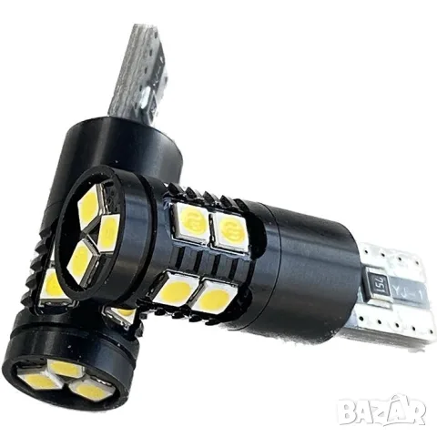 LED крушки T10 CANBUS 12-24V 2 броя с бяла светлина, снимка 2 - Аксесоари и консумативи - 55864938