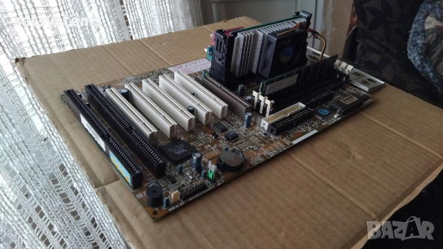 Дънна платка MSI MS-6199VA Slot 1 CPU+RAM, снимка 4 - Дънни платки - 53296928