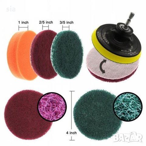 Комплект четки,филцове и гъби за почистване - 22 бр., снимка 3 - Аксесоари и консумативи - 34378549