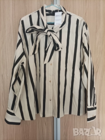 Нова памучна риза райе Next, снимка 6 - Ризи - 52787838