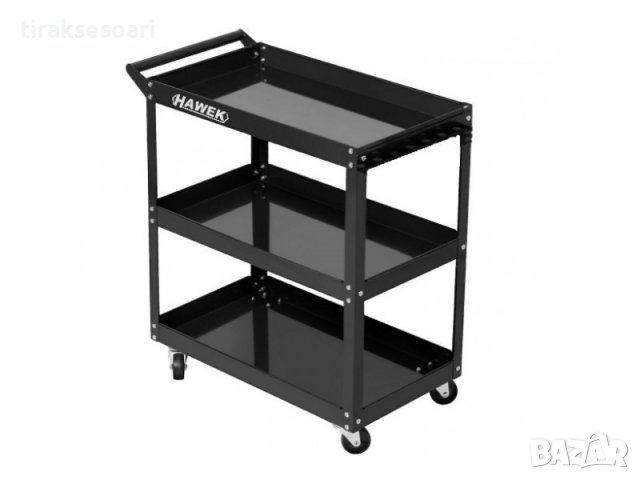 Полска Количка за инструменти с три рафта HAWEK Сервизна количка, снимка 2 - Други инструменти - 42136634