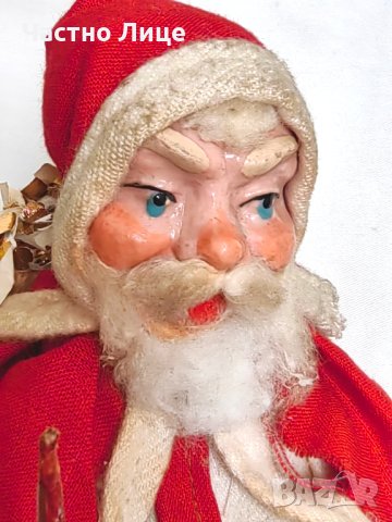Уникална Кукла Дядо Коледа от Царски Времена 30те г на 20 век, снимка 1 - Антикварни и старинни предмети - 42735239