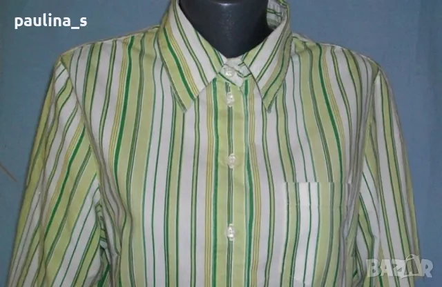 Два различни броя / Дамска риза от органичен памук в райе , снимка 10 - Ризи - 14505690