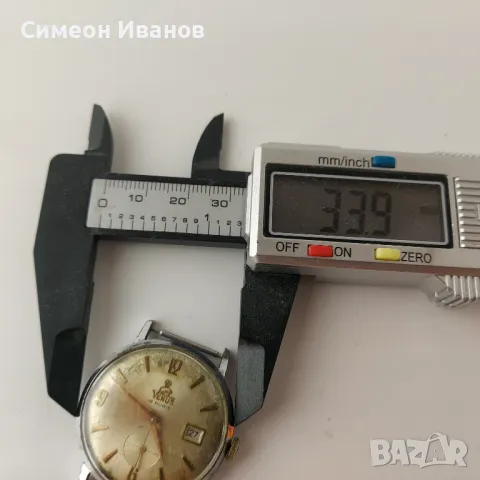 Стар швейцарски часовник Венус Venus 19 Rubis  #5746    Не работи. Тръгва и спира. Не може да се све, снимка 8 - Мъжки - 47942647