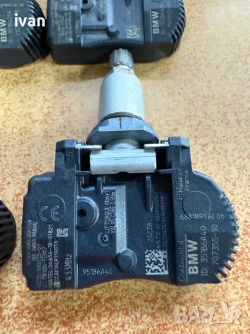 4 бр. оргинални датчика за налягане TPMS в гумите на BMW/MINI 6881891/707355-10, снимка 3 - Аксесоари и консумативи - 49523453