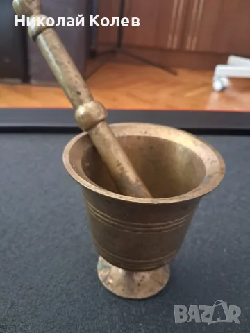Месингово хаванче среден размер с чукало, снимка 5 - Декорация за дома - 48133693
