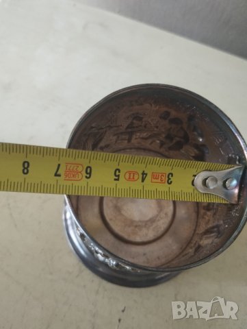 метален стакан арт деко, снимка 4 - Антикварни и старинни предмети - 42699854