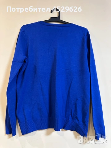 Син пуловер , снимка 2 - Пуловери - 53237092
