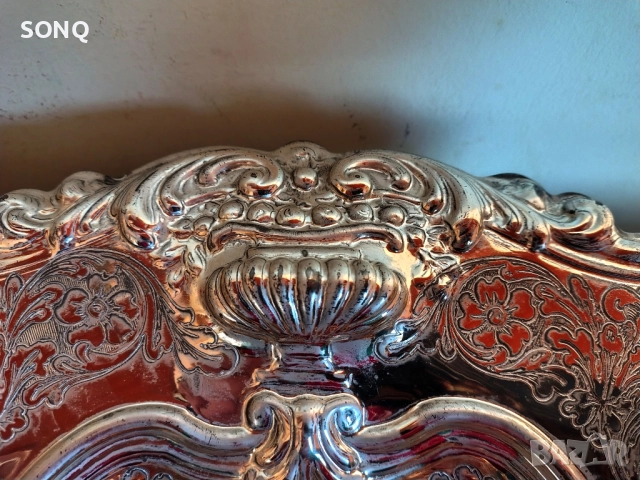 Прекрасна Италианска Посребрена Фруктиера, снимка 3 - Антикварни и старинни предмети - 52923756