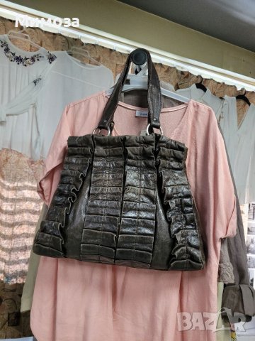 Тъмнокафява чанта ЕСТЕСТВЕНА КОЖА , снимка 17 - Чанти - 41687825