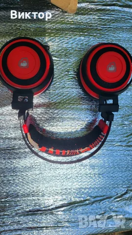Razer Kraken Pro V2 Neon Red - Oval - PewDiePie , снимка 4 - Слушалки и портативни колонки - 55742758