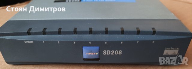 Cisco Linksys SD208 8 Port switch 10/100Mbit метален, снимка 2 - Суичове - 40638266