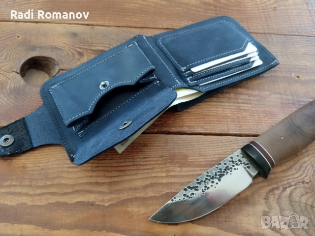 Ръчно изработен мъжки кожен портфейл , снимка 5 - Портфейли, портмонета - 52450856