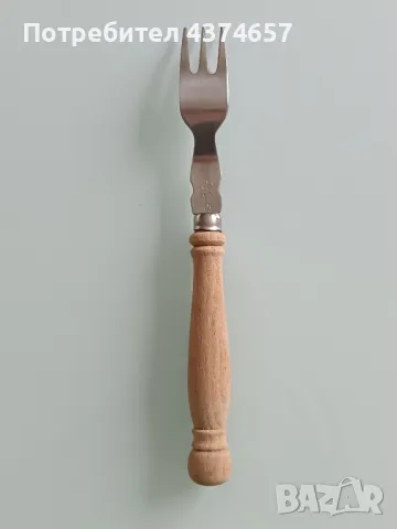 Средни вилици с дървени дръжки, снимка 3 - Прибори за хранене, готвене и сервиране - 48997435