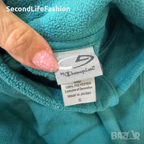 Дамска поларена блуза с цип и яка Champion Размер S, снимка 2 - Блузи с дълъг ръкав и пуловери - 53155042