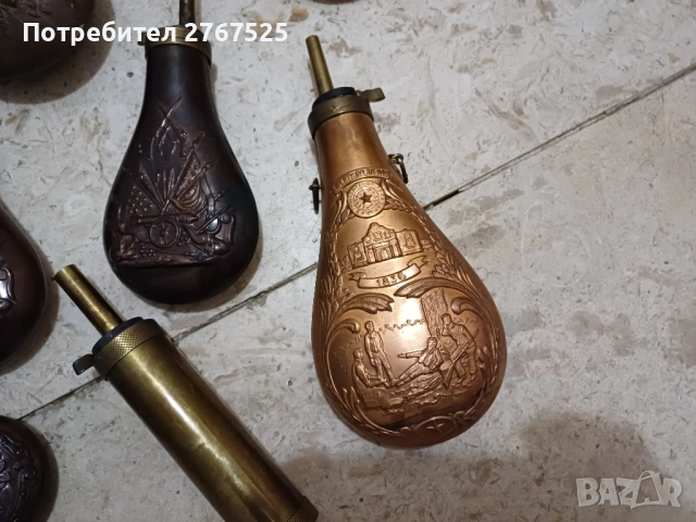 Барутница Барутници пищов възстановка пушка фишеклък паласка, снимка 2 - Антикварни и старинни предмети - 49208784