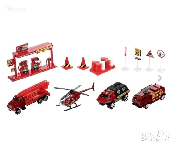 ГОЛЯМ  ДЕТСКИ ПОЖАРНИКАРСКИ КОМПЛЕКТ ОТ МНОГО ПОЖАРНИКАРСКИ КАМИОНИ 0230796-4, снимка 6 - Образователни игри - 48073745