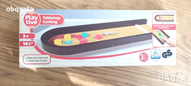 НОВИ Детски Дървени игри - домино, мини боулинг, мини кърлинг, снимка 6 - Образователни игри - 50908090