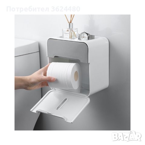 Лепяща поставка за тоалетна хартия, снимка 3 - Други стоки за дома - 42649254